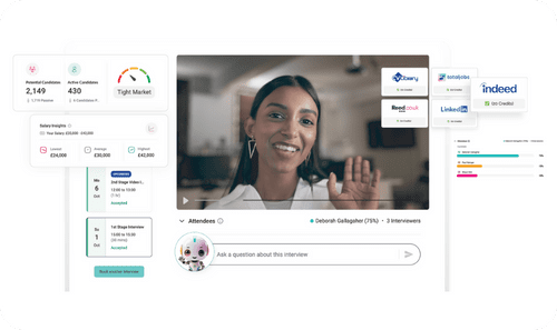 A screenshot of Talos360's applicant tracking system main screen Talos ATS