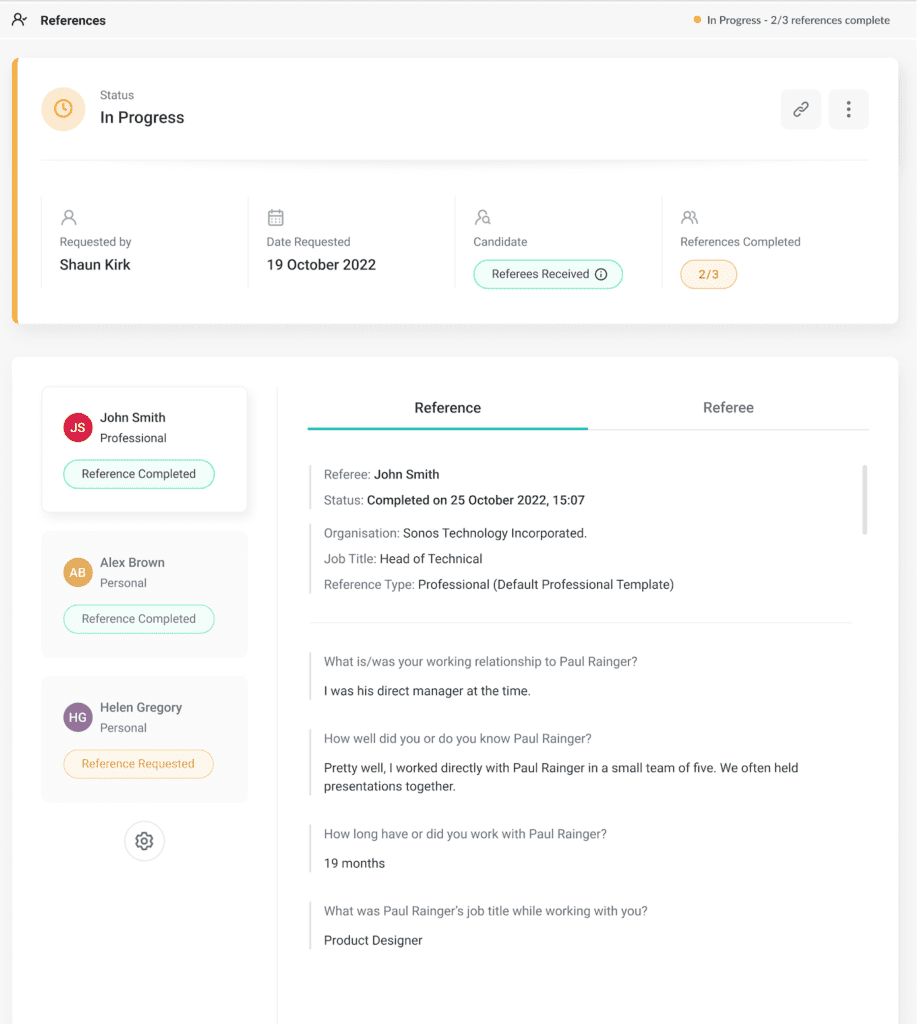 reference checking - How to automate reference checking in recruitment