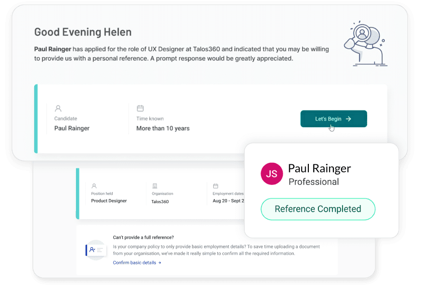 referee portal reference checking