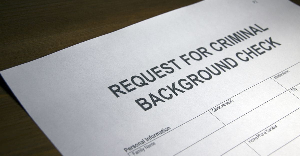 A document with a request for pre-employment background checks