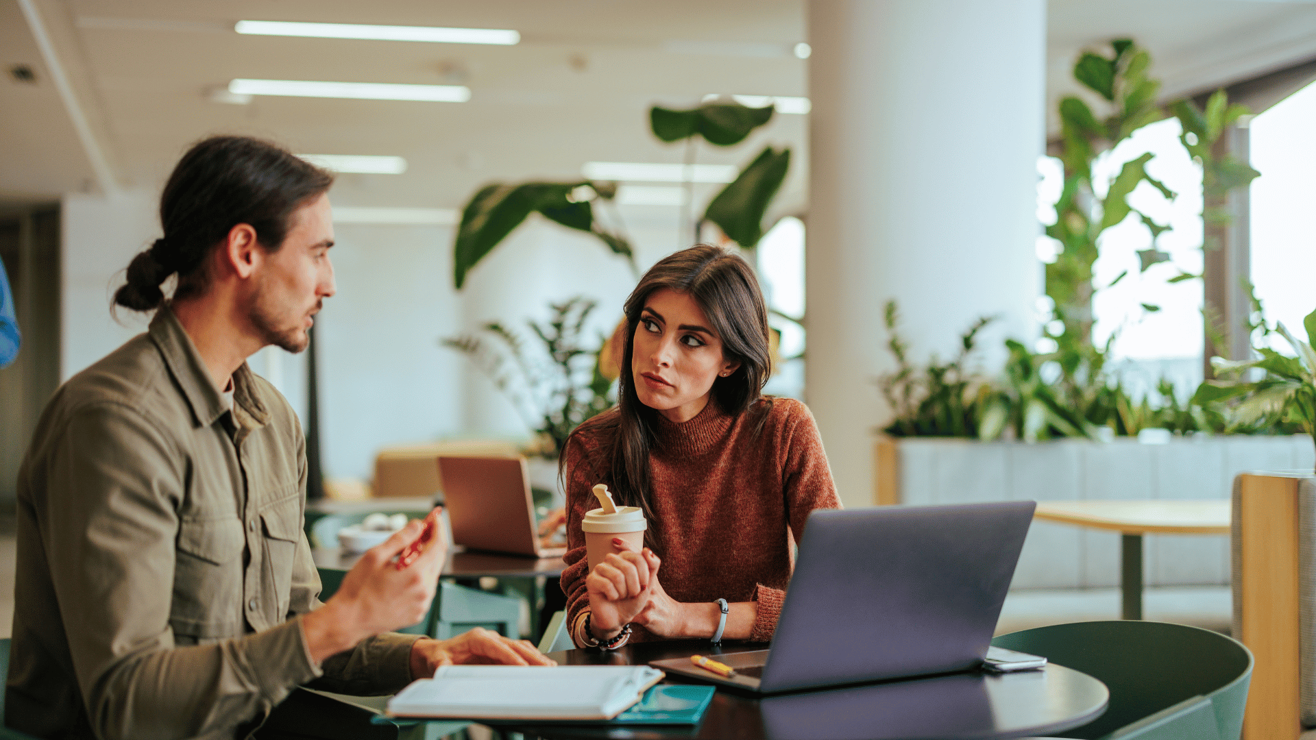 A meeting with a manager and an employee going through different performance management techniques during their annual appraisal