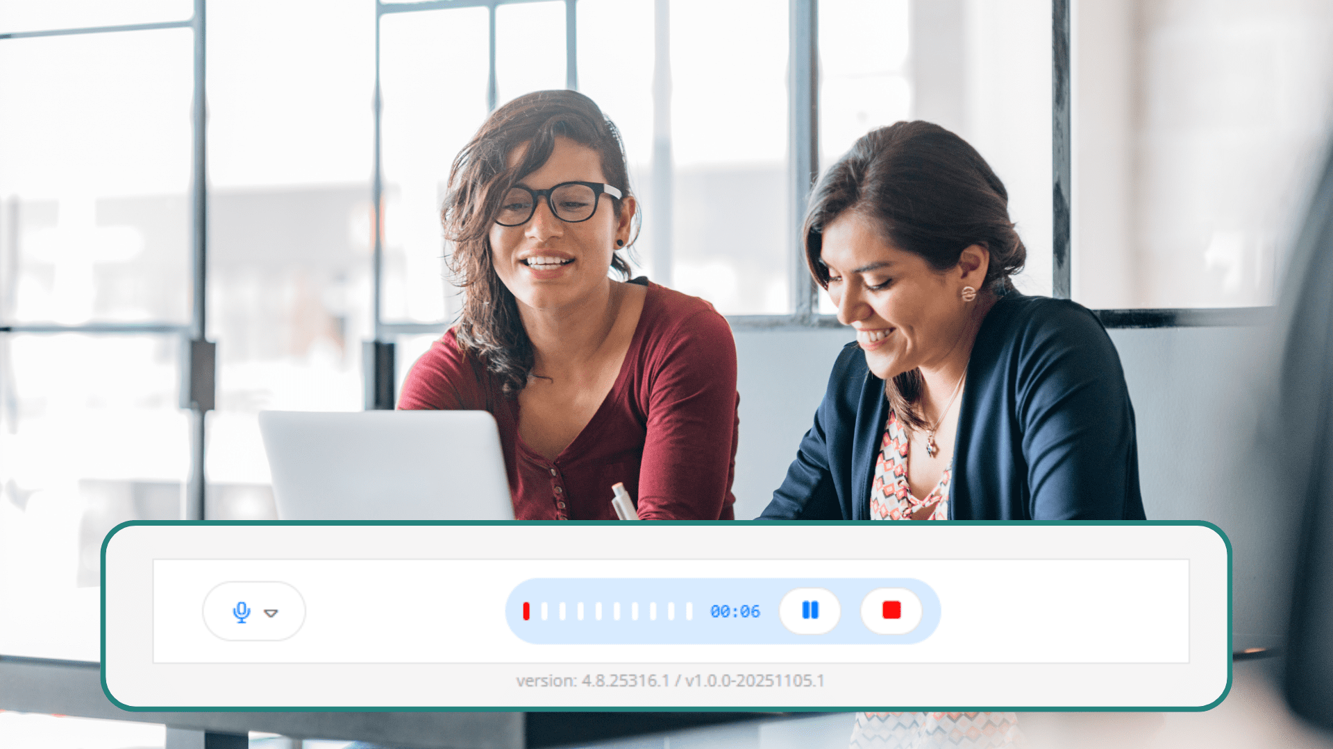 AI notetaker tool bring used by a manager and an employee